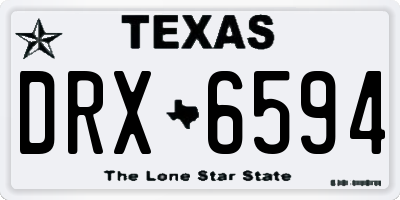 TX license plate DRX6594