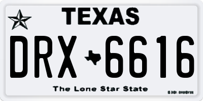 TX license plate DRX6616