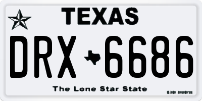 TX license plate DRX6686