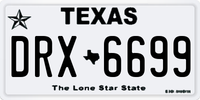 TX license plate DRX6699