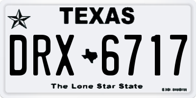 TX license plate DRX6717