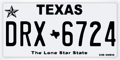 TX license plate DRX6724