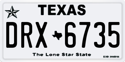 TX license plate DRX6735