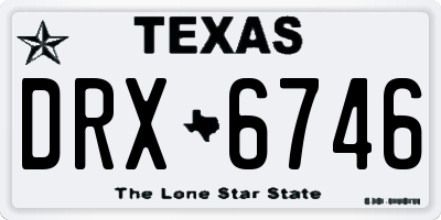 TX license plate DRX6746