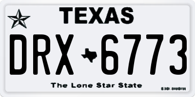 TX license plate DRX6773