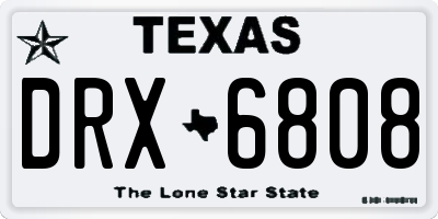 TX license plate DRX6808