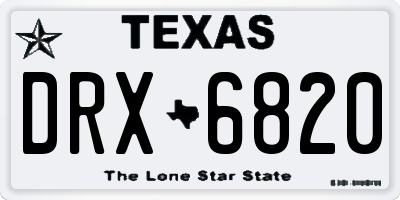 TX license plate DRX6820