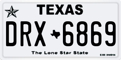 TX license plate DRX6869
