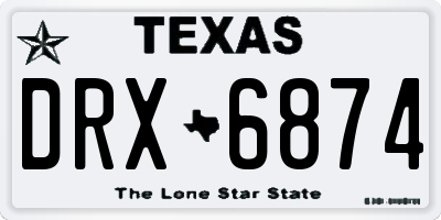 TX license plate DRX6874