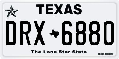 TX license plate DRX6880