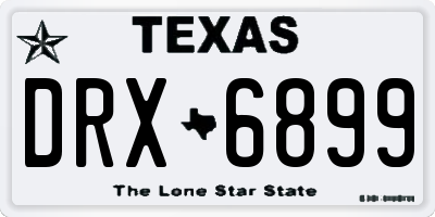 TX license plate DRX6899