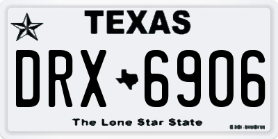 TX license plate DRX6906