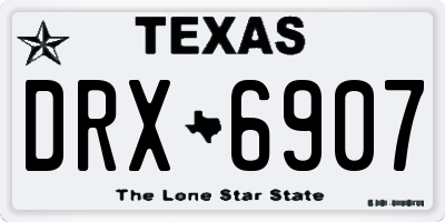 TX license plate DRX6907