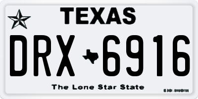 TX license plate DRX6916
