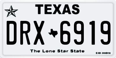 TX license plate DRX6919