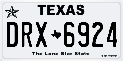 TX license plate DRX6924