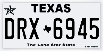 TX license plate DRX6945