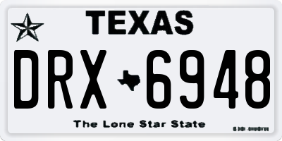 TX license plate DRX6948