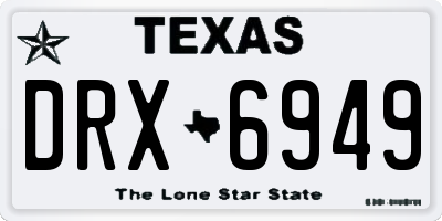 TX license plate DRX6949