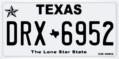 TX license plate DRX6952