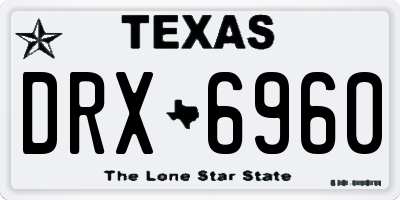 TX license plate DRX6960