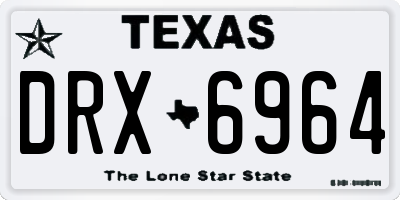 TX license plate DRX6964