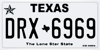 TX license plate DRX6969
