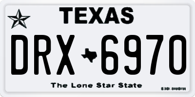 TX license plate DRX6970