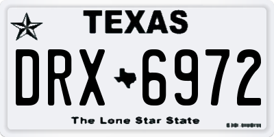 TX license plate DRX6972