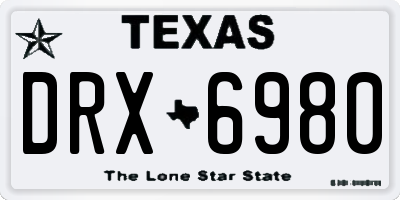 TX license plate DRX6980