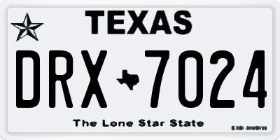 TX license plate DRX7024