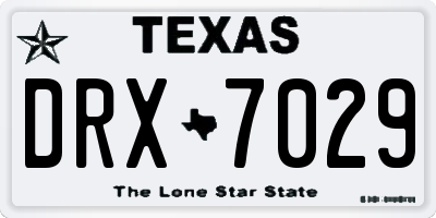 TX license plate DRX7029