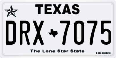 TX license plate DRX7075