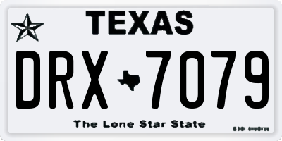 TX license plate DRX7079