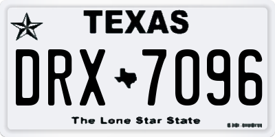 TX license plate DRX7096