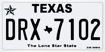 TX license plate DRX7102