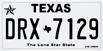 TX license plate DRX7129