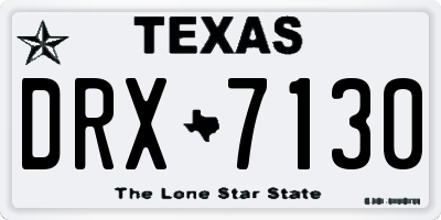 TX license plate DRX7130
