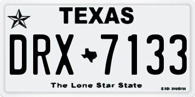 TX license plate DRX7133