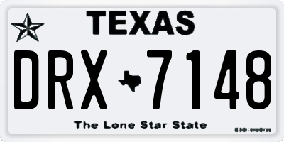 TX license plate DRX7148