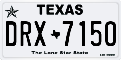 TX license plate DRX7150