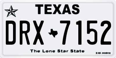 TX license plate DRX7152