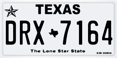 TX license plate DRX7164
