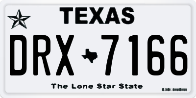 TX license plate DRX7166