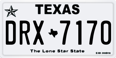 TX license plate DRX7170