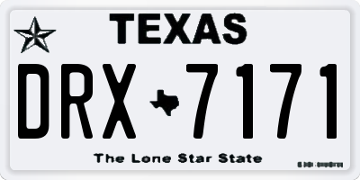 TX license plate DRX7171