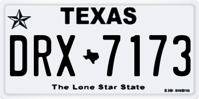 TX license plate DRX7173