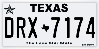 TX license plate DRX7174