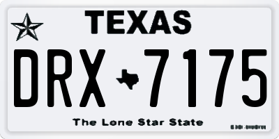 TX license plate DRX7175
