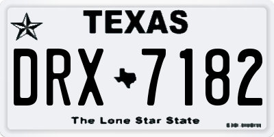 TX license plate DRX7182